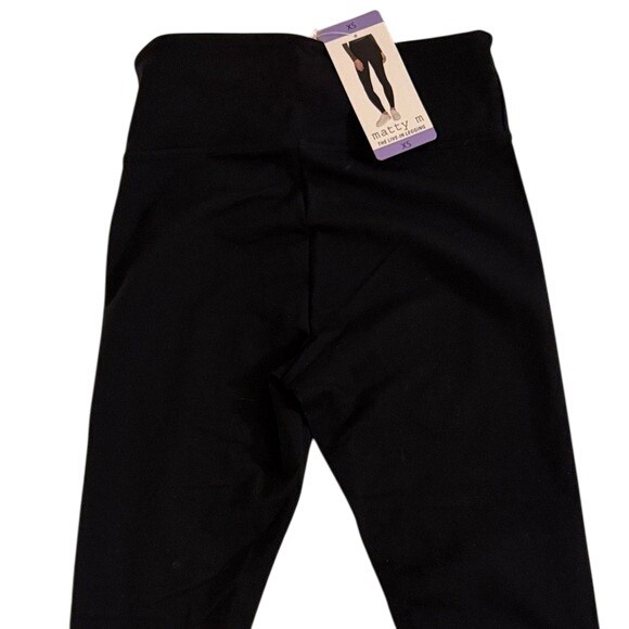 Matty M Black Leggings XS Nylon Spandex The Live In Legging Style MB9112 - Picture 3 of 5